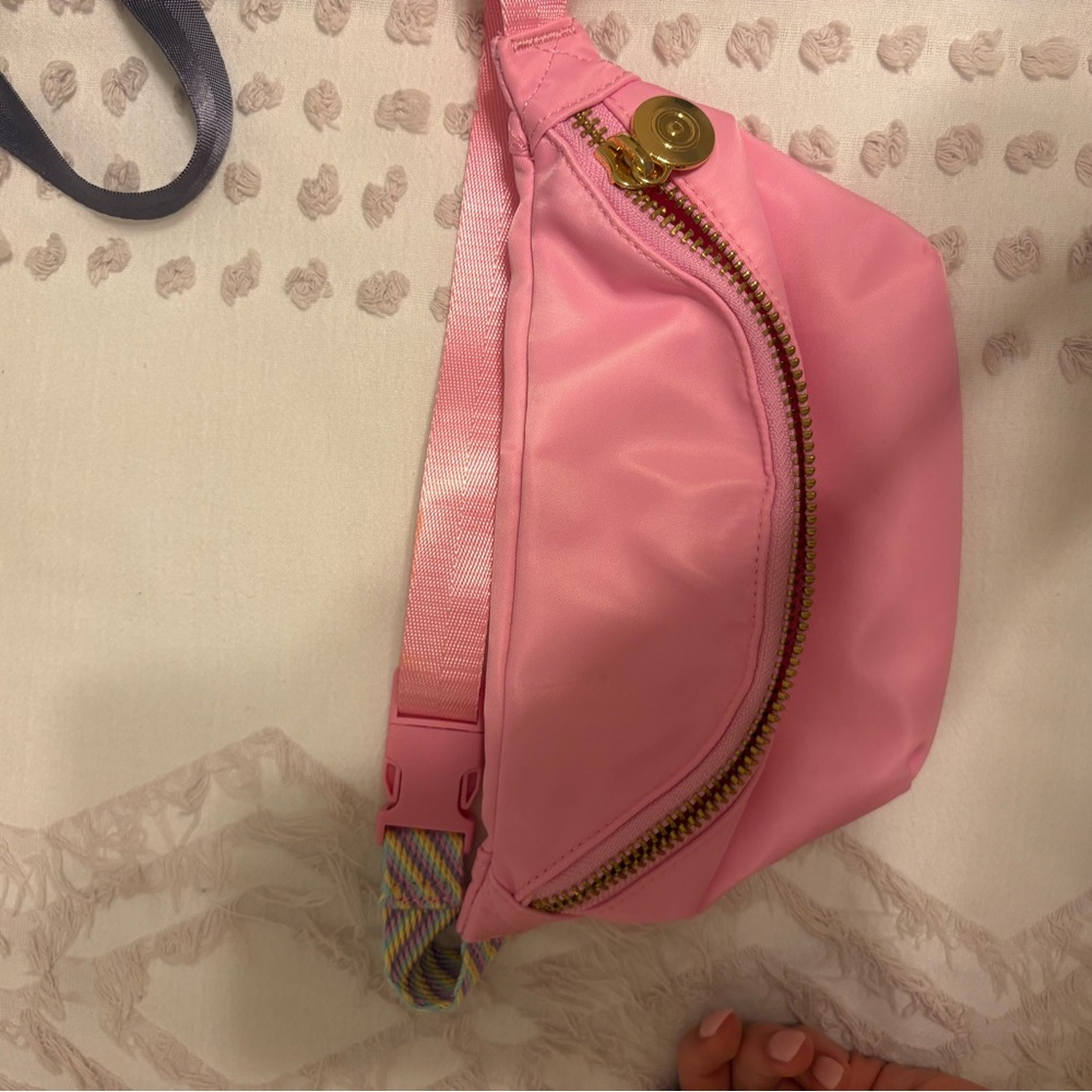 Stoney Clover Lane Pink Crossbody Bag with Gold Hardware